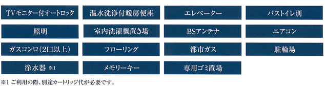 クラシェス新長田設備