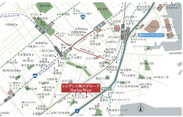 レジデンス神戸グルーブHarborWest　ロケーション