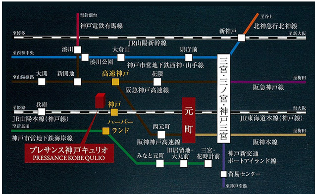 プレサンス神戸キュリオ　ロケーション