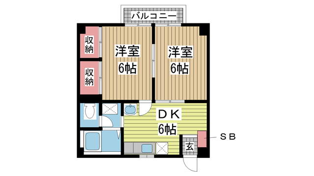 神戸市垂水区下畑町の賃貸物件間取画像
