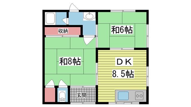 神戸市長田区鶯町の賃貸物件間取画像