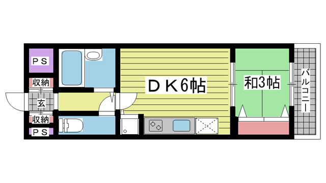 神戸市灘区泉通の賃貸物件間取画像