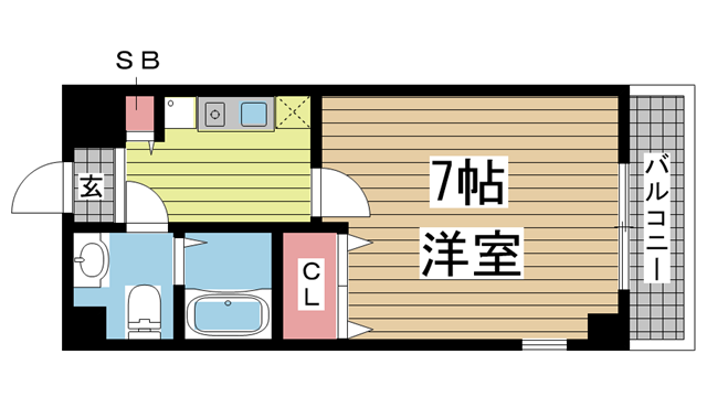 神戸市中央区大日通の賃貸物件間取画像