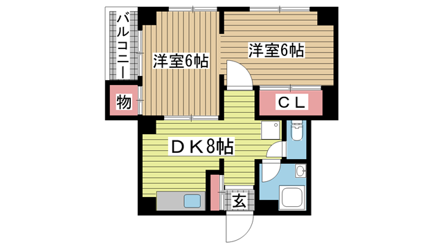 神戸市灘区岩屋北町の賃貸物件間取画像