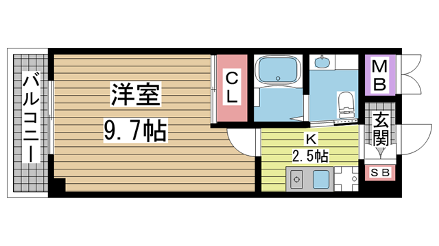 神戸市垂水区海岸通の賃貸物件間取画像