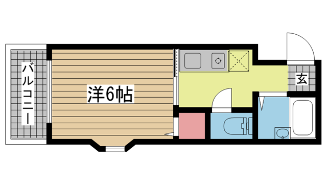 神戸市中央区野崎通の賃貸物件間取画像