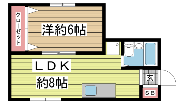 神戸市長田区梅ケ香町の賃貸物件間取画像