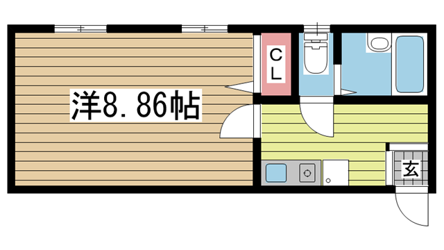 神戸市長田区梅ケ香町の賃貸物件間取画像
