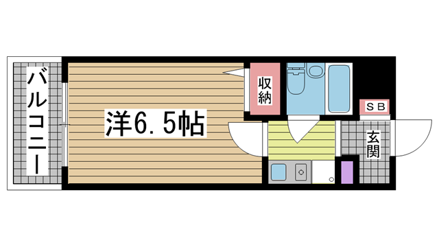 神戸市中央区浜辺通の賃貸物件間取画像