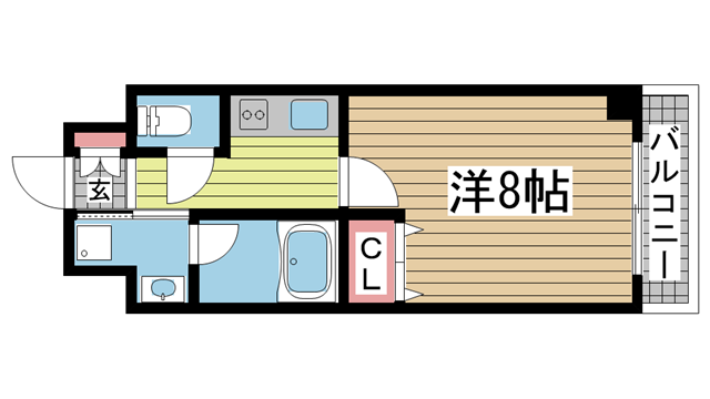 神戸市中央区浜辺通の賃貸物件間取画像