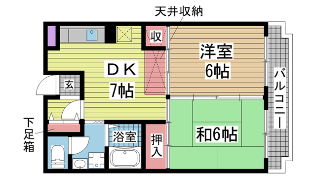 神戸市中央区東川崎町の賃貸物件間取画像