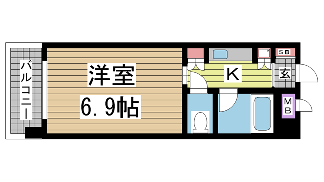 神戸市東灘区本山北町の賃貸物件間取画像