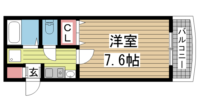 神戸市灘区弓木町の賃貸物件間取画像