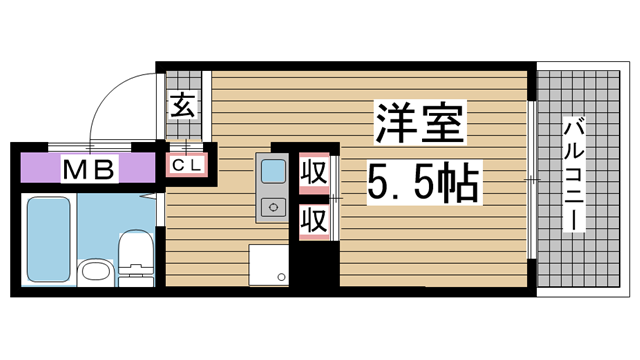 神戸市灘区岩屋中町の賃貸物件間取画像