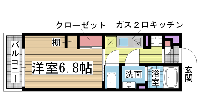 神戸市兵庫区矢部町の賃貸物件間取画像