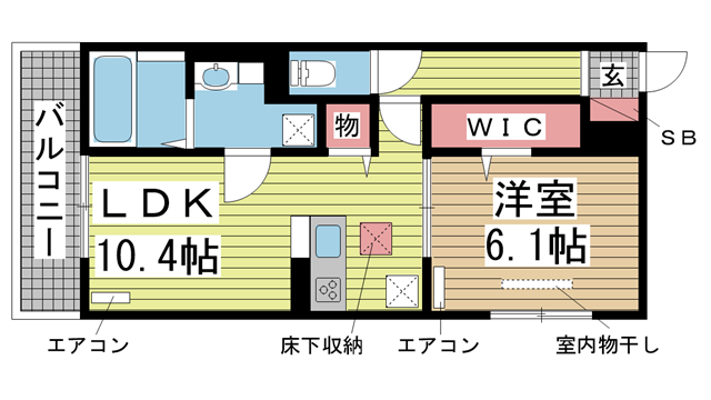 神戸市兵庫区金平町の賃貸物件間取画像