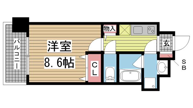 神戸市灘区倉石通の賃貸物件間取画像