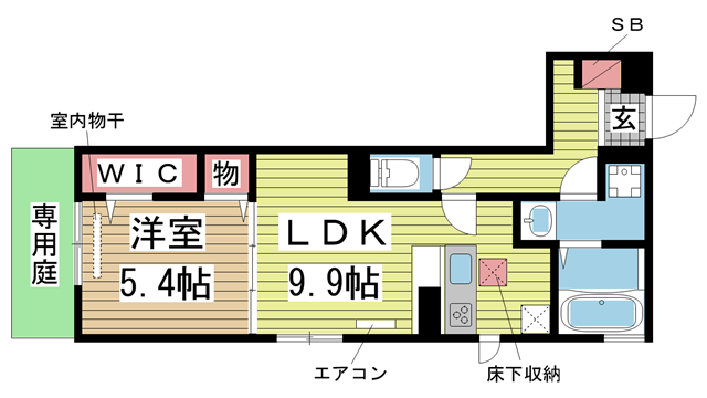 神戸市東灘区森北町の賃貸物件間取画像