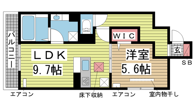 神戸市兵庫区金平町の賃貸物件間取画像