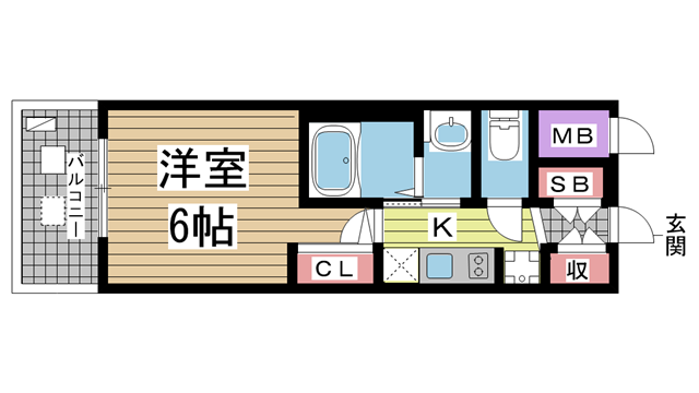 神戸市中央区下山手通の賃貸物件間取画像