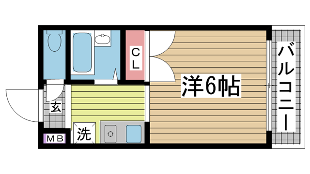 神戸市兵庫区小河通の賃貸物件間取画像