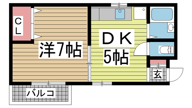 神戸市長田区御船通の賃貸物件間取画像