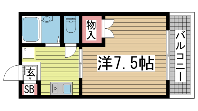 神戸市長田区戸崎通の賃貸物件間取画像