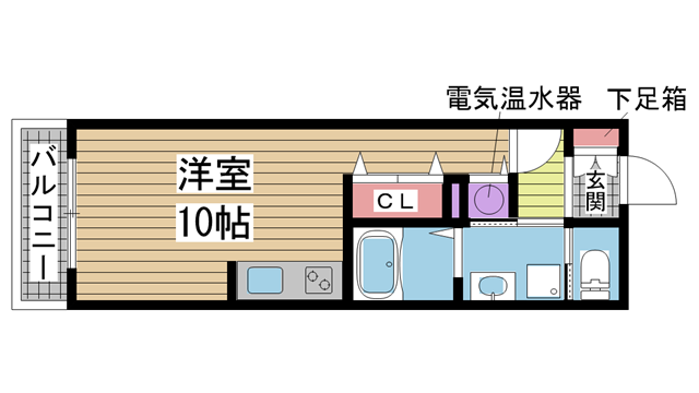 神戸市長田区神楽町の賃貸物件間取画像