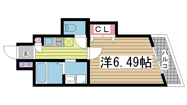 神戸市中央区北長狭通の賃貸物件間取画像