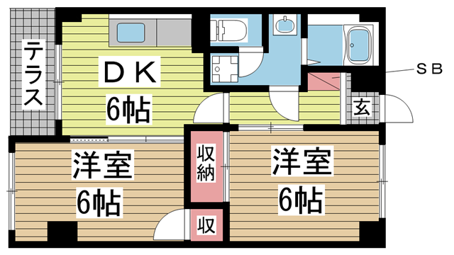神戸市垂水区向陽の賃貸物件間取画像