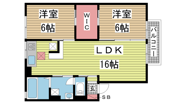 神戸市須磨区車の賃貸物件間取画像