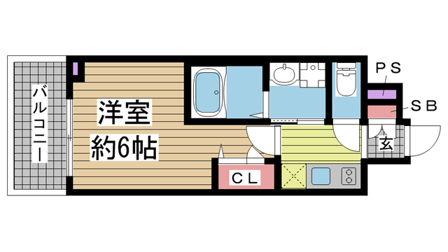 神戸市兵庫区大開通の賃貸物件間取画像