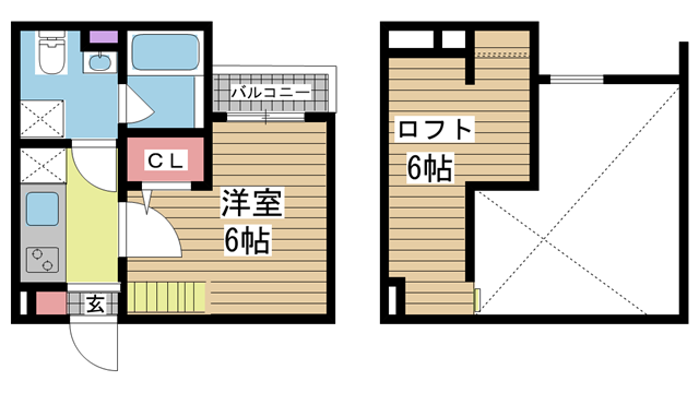 神戸市須磨区中島町の賃貸物件間取画像