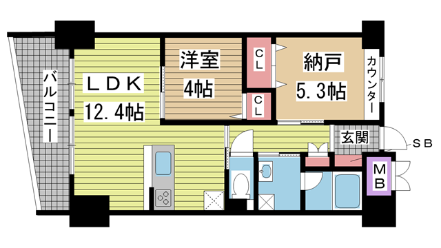 神戸市垂水区平磯の賃貸物件間取画像