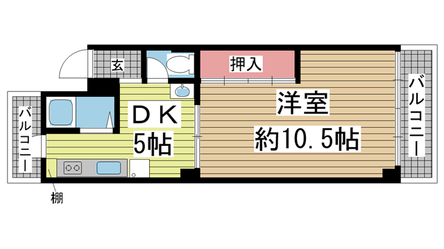 神戸市中央区再度筋町の賃貸物件間取画像