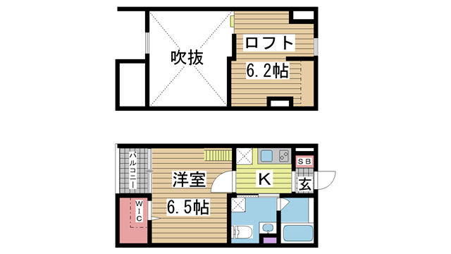 神戸市長田区東尻池町の賃貸物件間取画像