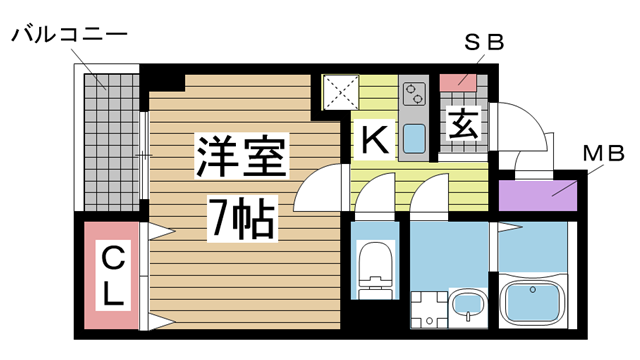 神戸市灘区赤坂通の賃貸物件間取画像