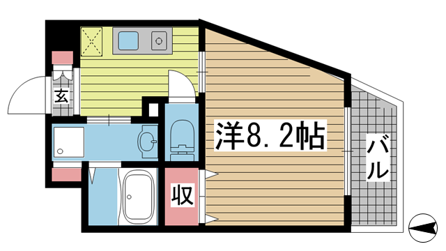 神戸市灘区千旦通の賃貸物件間取画像