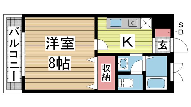 神戸市須磨区月見山本町の賃貸物件間取画像