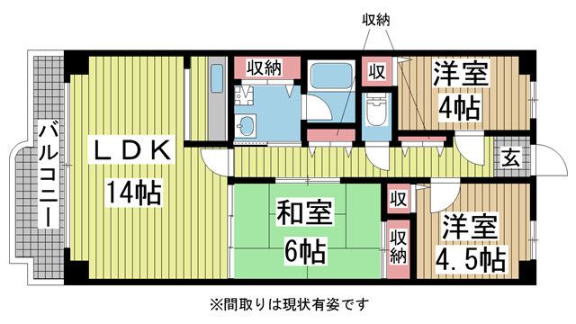 神戸市中央区脇浜町の賃貸物件間取画像