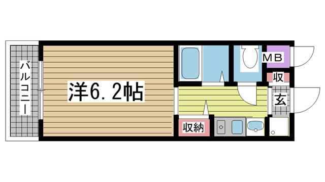 神戸市中央区東川崎町の賃貸物件間取画像