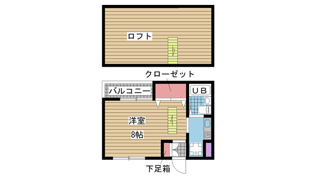 神戸市兵庫区馬場町の賃貸物件間取画像
