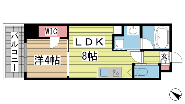 神戸市兵庫区西多聞通の賃貸物件間取画像
