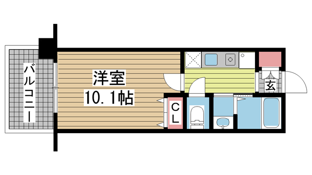 神戸市中央区磯上通の賃貸物件間取画像