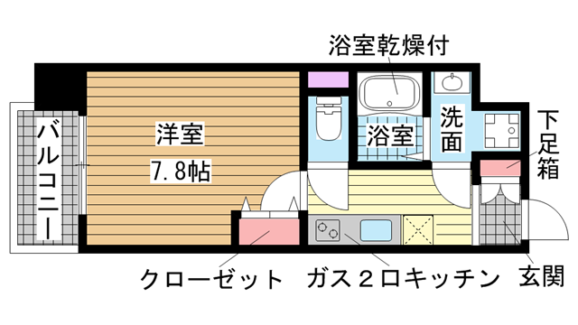 神戸市兵庫区松原通の賃貸物件間取画像