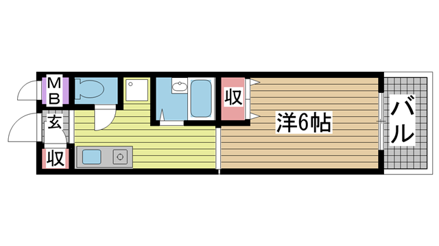 神戸市灘区神ノ木通の賃貸物件間取画像