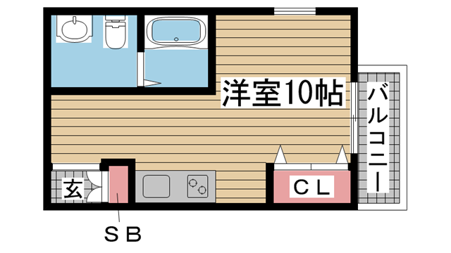 神戸市灘区高羽町の賃貸物件間取画像