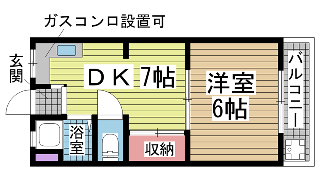 神戸市兵庫区上沢通の賃貸物件間取画像