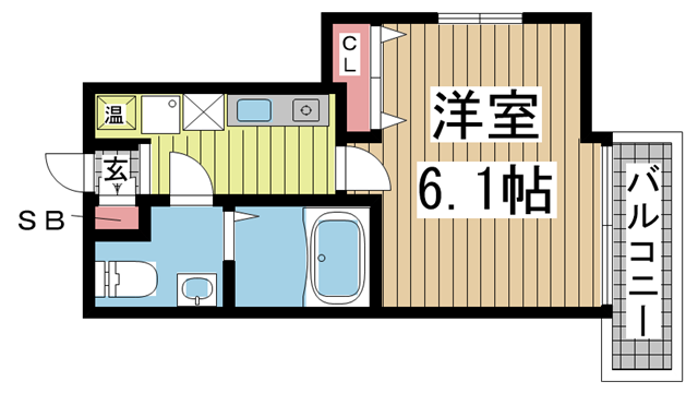 神戸市灘区日尾町の賃貸物件間取画像