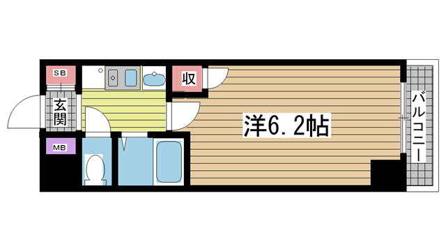 神戸市中央区生田町の賃貸物件間取画像